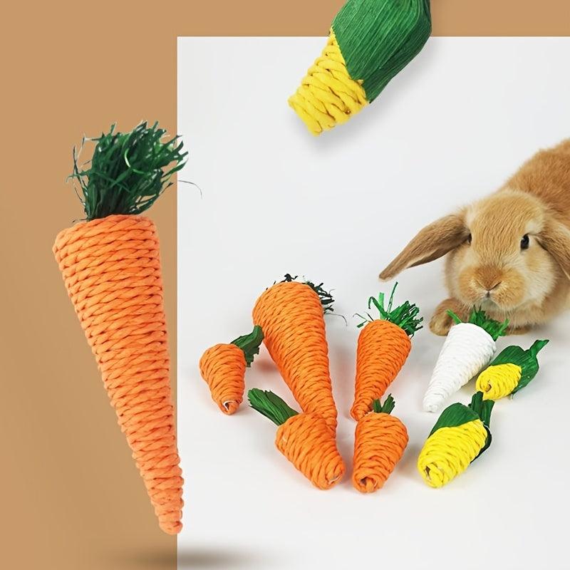 Braided Carrot Chew Toy for Hamsters and Rabbits