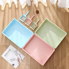 Open Type Cat Litter Basin for Easy Cleaning