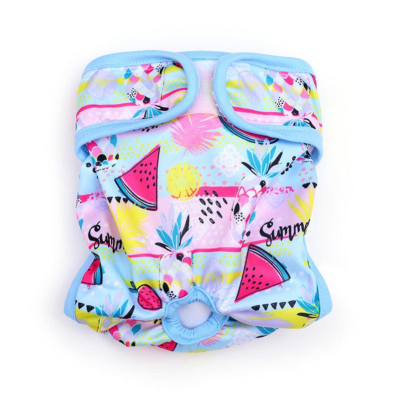 Reusable Washable Female Dog Diapers Dog Physiological Pants Diapers Print