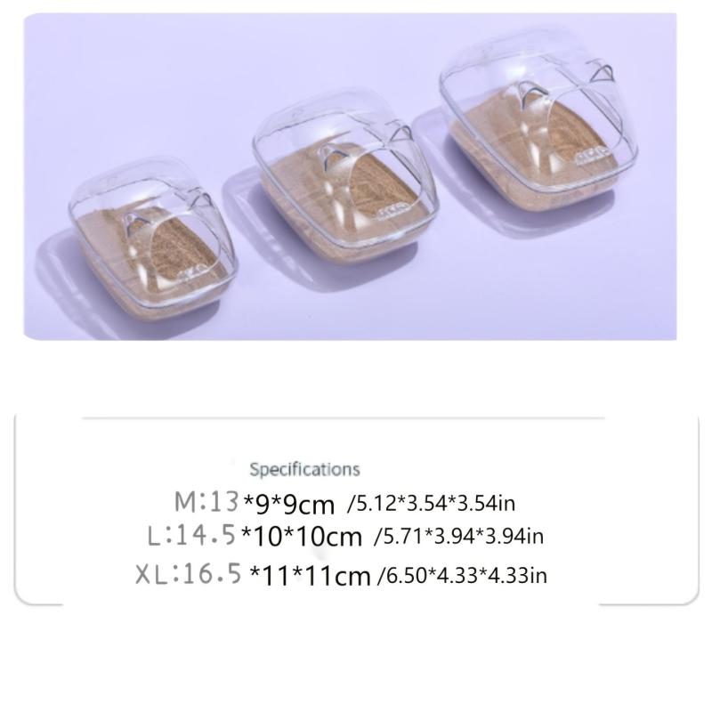 Transparent Small Pets Bathtub Hamster Bathroom Toilet Dual Use