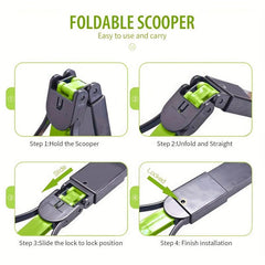 Portable Dog Poop Scooper with Long Handle - Durable Dog Waste Picker