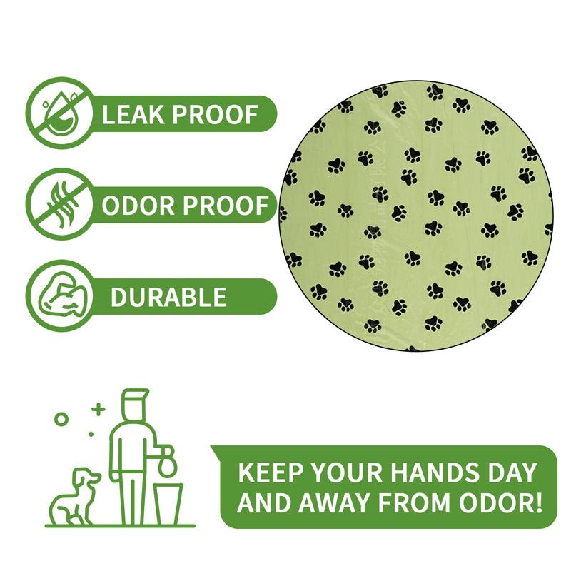 8 Rolls 120pcs Dog Poop Bags Disposable Leak Proof Pet Waste Bags Scented Refill