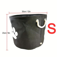 Round Collapsible Dog Storage Collection Bin Organizer