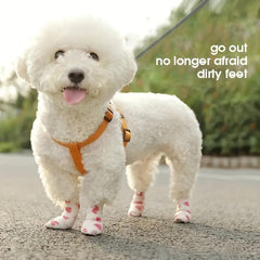 4pcs Cartoon Print Self Adhesive Bandage Wrap for Dogs Cats Elastic Tape