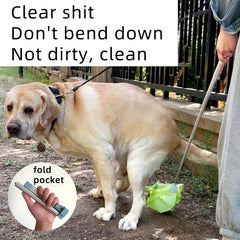 Portable Dog Poop Cleaning Tool Long Handled Pet Excrement Collector