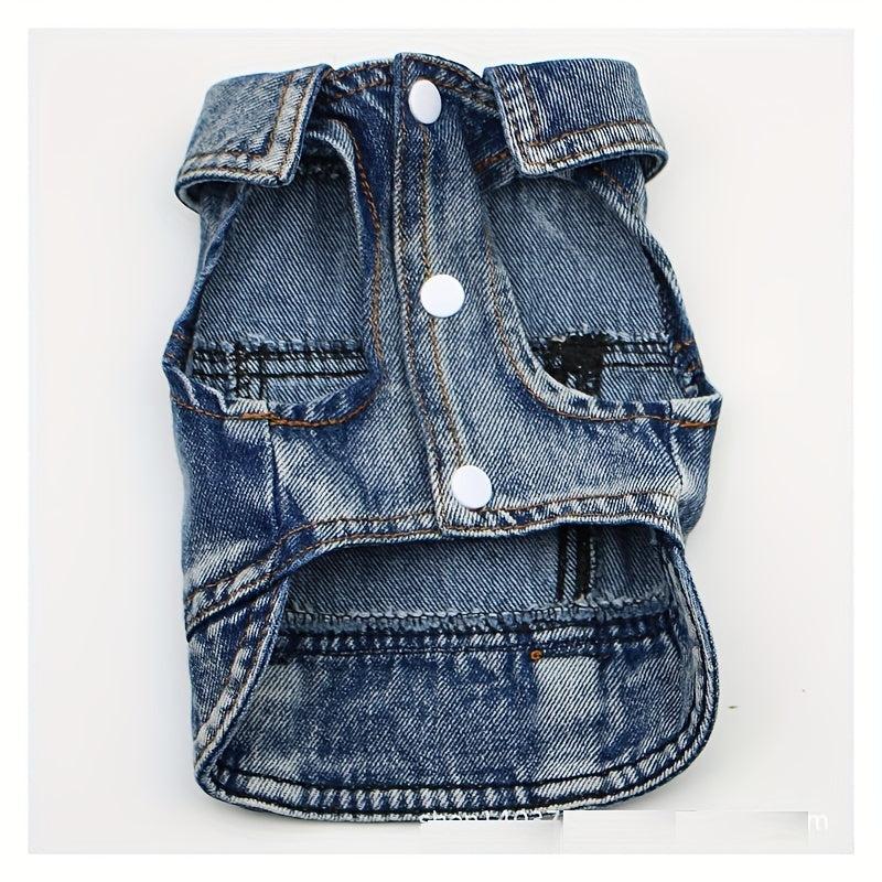 Stylish Denim Vest for Pets - Casual and Durable