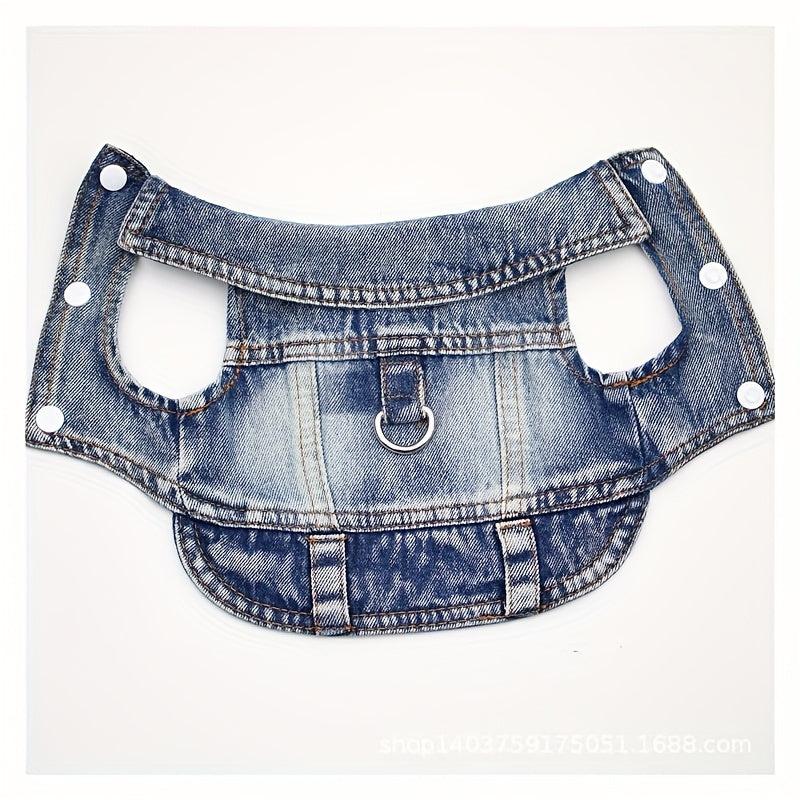 Stylish Denim Vest for Pets - Casual and Durable
