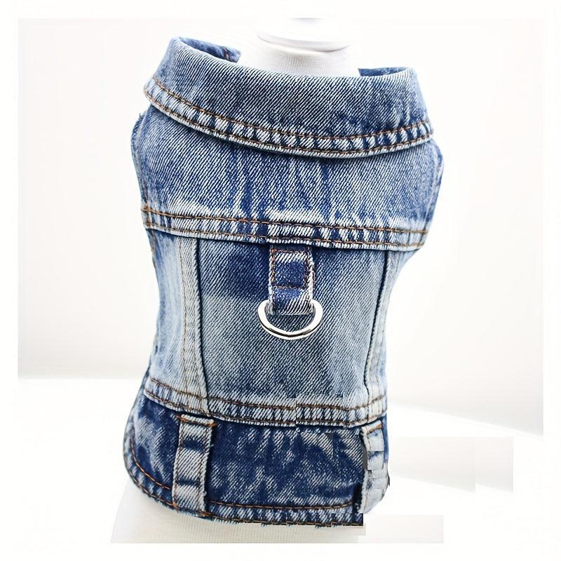 Stylish Denim Vest for Pets - Casual and Durable