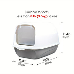 Covered Cat Litter Box for Small & Medium Cats