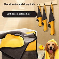 Quick Drying Pet Towel Soft Absorbent Coral Velvet