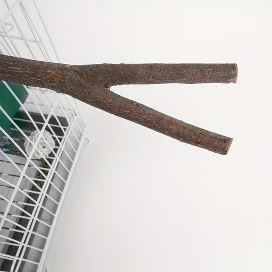 Wood Bird Stand with Claw Grinding Stick - Parrot Supplies