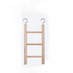 Wooden Parrot Toy Stand with Hamster Ladder