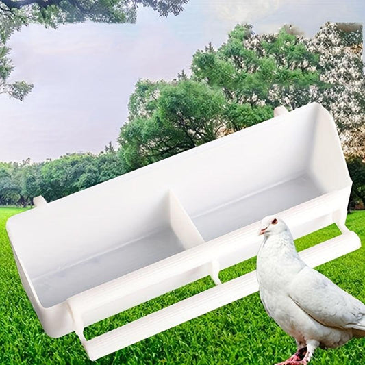 Double Plastic Pet Bird Water and Food Feeder Cup with Stand