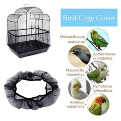Bird Cage Cover Seed Catcher Mesh Round Square Cage