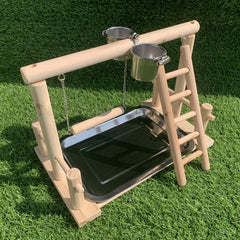 Parrot Play Stand & Swing Ladder Toy for Entertainment