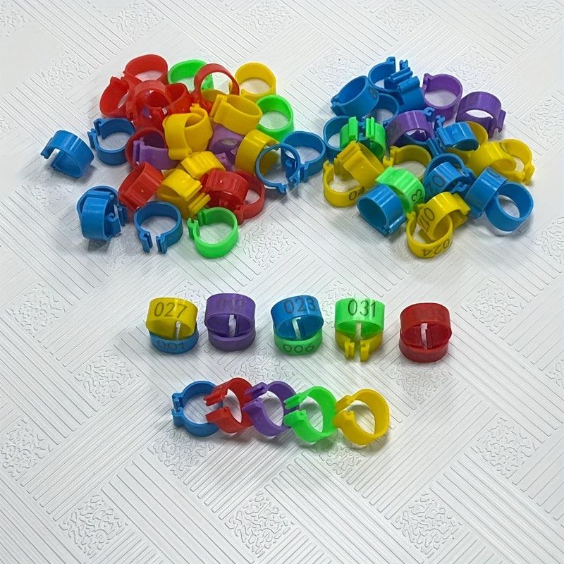 100pcs Poultry Foot Rings for Chicken Duck Geese Pigeon Marking