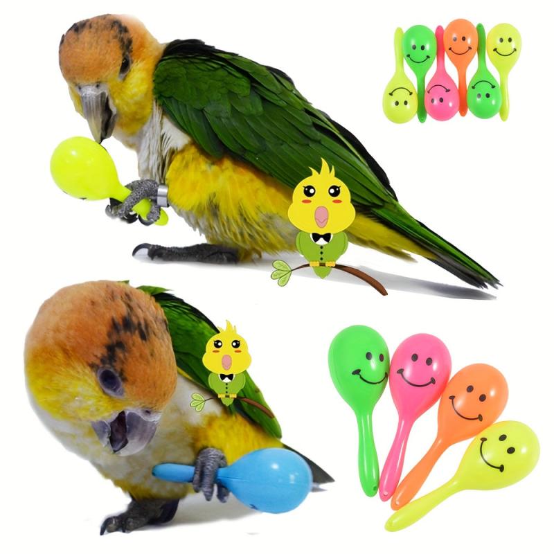 3pcs Parrot Rattle Sands Hammer Balls Bird Bites Wisdom Toys