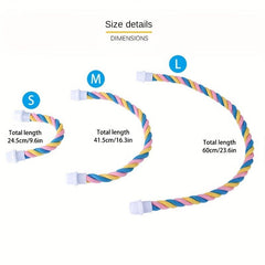 Bird Spiral Cotton Rope Perch U Shaped Toy for Cage