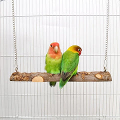 Wooden Bird Swing Toy for Parrot Cage Play