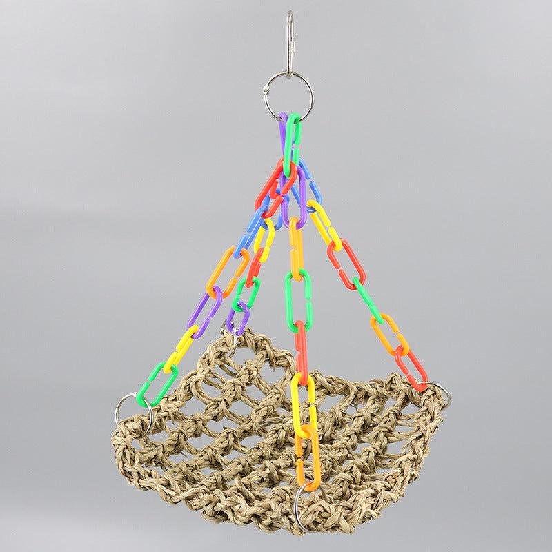 Interactive Parrot Swing Toy for Chewing Climbing and Fun