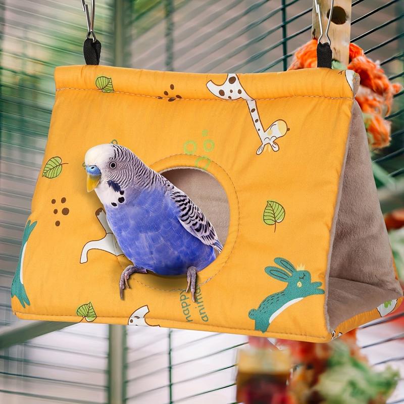 Triangle Ventilated Warm Hammock for Budgerigar and Parrot