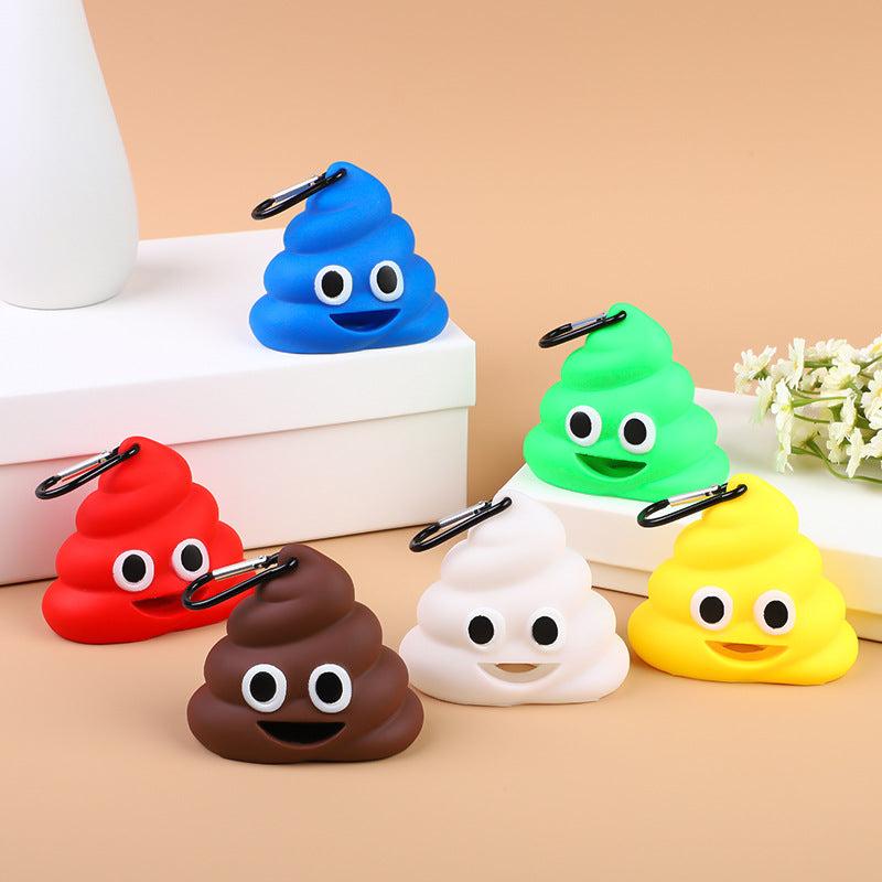Creative Poop Dog Poop Bag Dispenser with Leash Clip