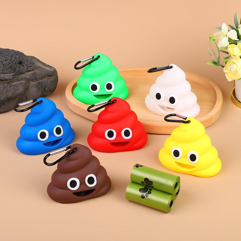 Creative Poop Dog Poop Bag Dispenser with Leash Clip
