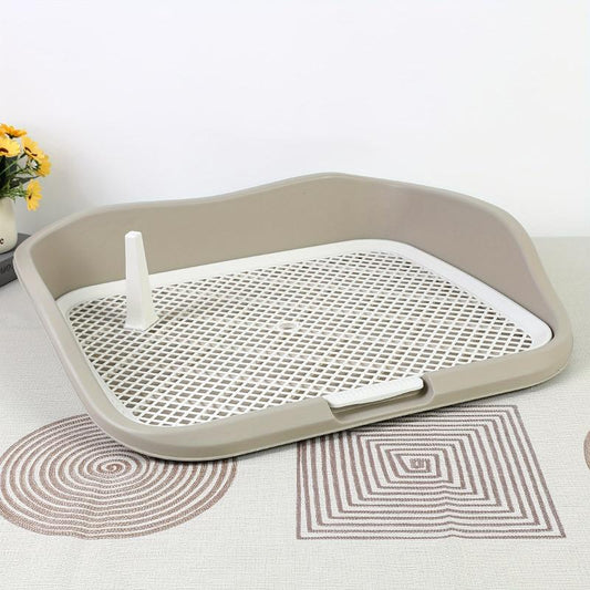 Washable Dog Potty Trainer w/ Raised Fence Easy Clean Dog Toilet for Indoor Dogs