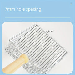 Large Silvery Wooden Handle Cat Litter Scoop for Pet Waste Cleaning