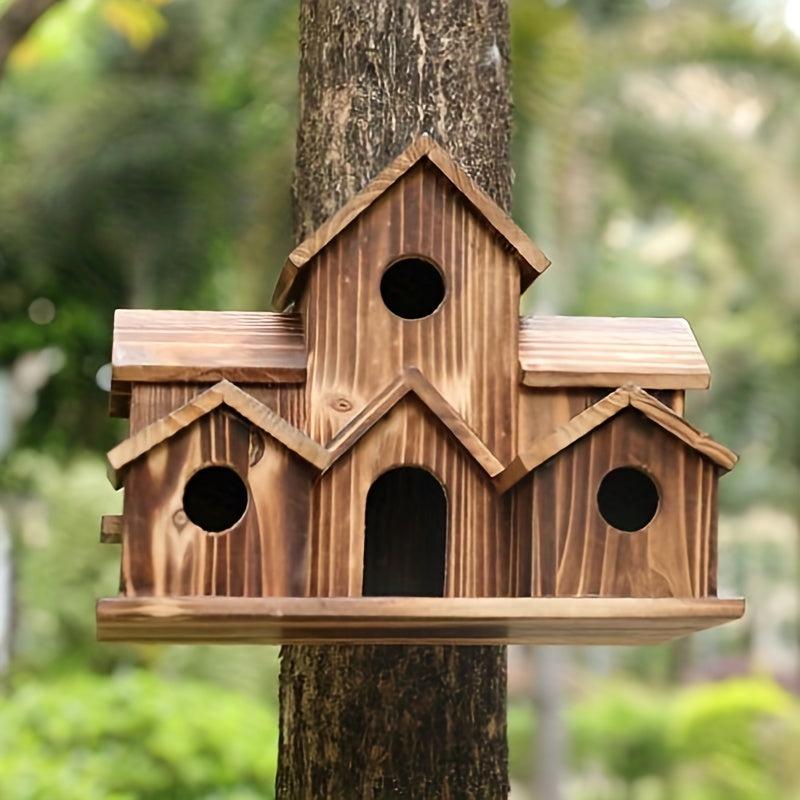 Stylish Wooden Bird House for Outdoor Garden Du00e9cor