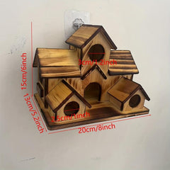 Stylish Wooden Bird House for Outdoor Garden Du00e9cor