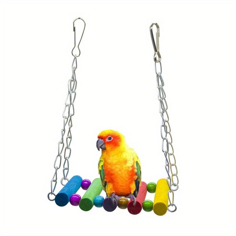 Small Parrot Swing Parrot Chew Toys Hanging Bridge Swing Toy Bird Hammock
