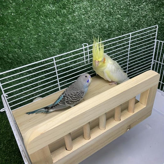 Bird Perch Board Rail Rest Station for Parrot Cage