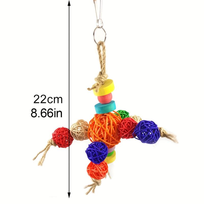 Colorful Parrot Chewing Toy for Cage Enrichment