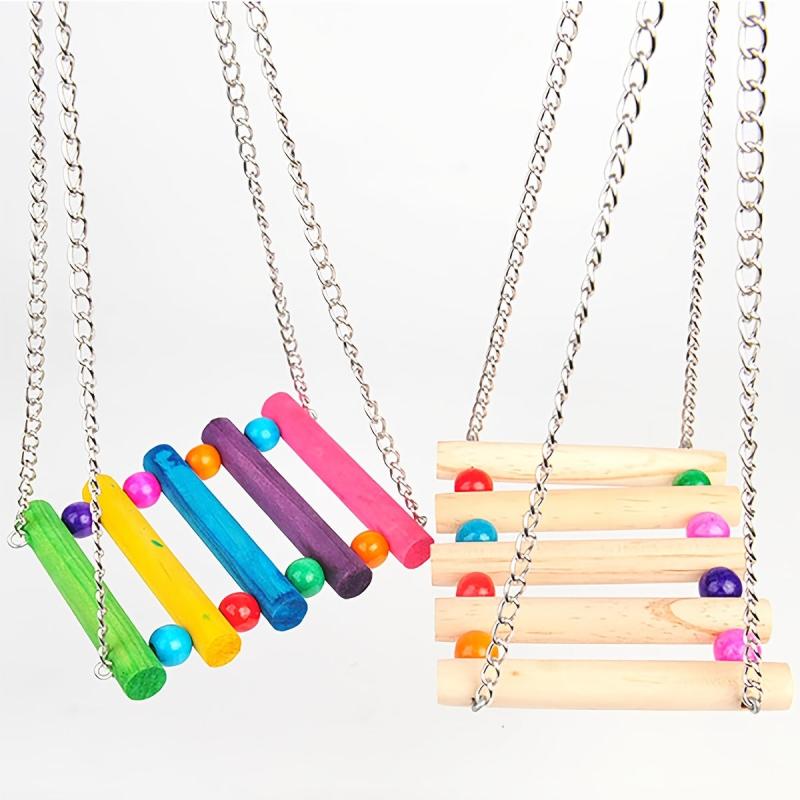 Random Bird Hanging Ladder Swing Bridge Toy For Parrot Birds