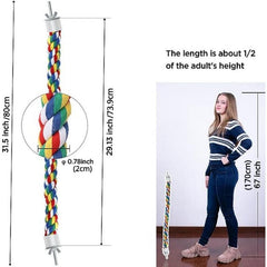Colorful Rope Bird Stand Parrot Toy Climbing Ladder