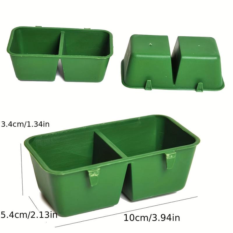 2pcs Animal Feeding Boxes Universal Food Container For Bird Rabbit Cage