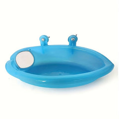 Reflective Parrot Bath Basin Bird Cage Accessory for Clean Birds