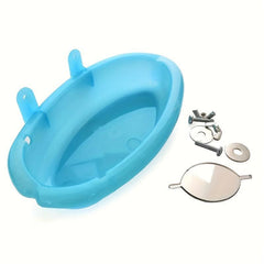 Reflective Parrot Bath Basin Bird Cage Accessory for Clean Birds