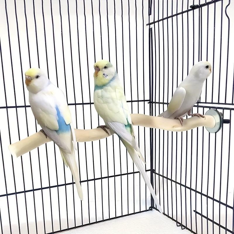Wooden Bird Station Pole for Parrot Cockatiel Budgerigar