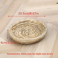 Artificial Bird Woven Nest Ornament for Home Garden Wedding Easter Props