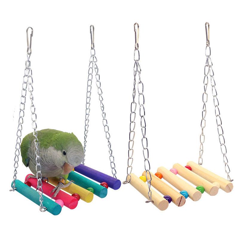 Birds Toy Pet Bird Parakeet Budgie Cockatiel Cage Hut Nest Hammock Swing Toy