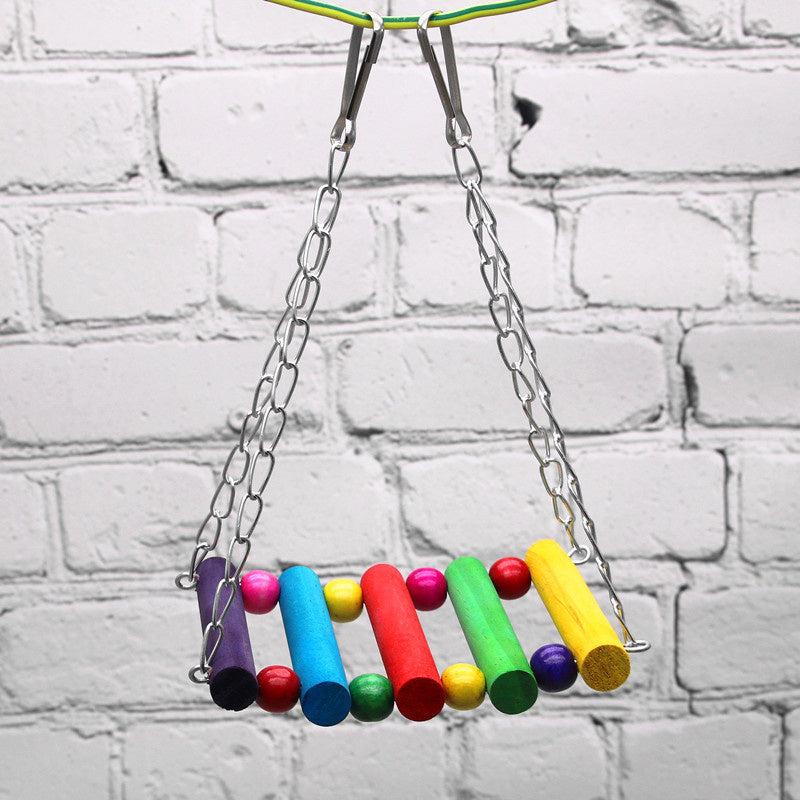 Birds Toy Pet Bird Parakeet Budgie Cockatiel Cage Hut Nest Hammock Swing Toy