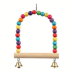 Interactive Parrot Swing Toy Bead String Fun Bird Cage Decoration
