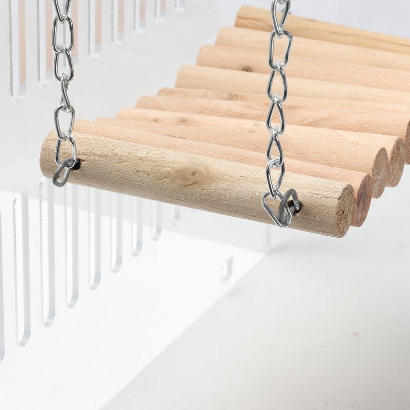 Wooden Swing Toy for Pet Bird Cage
