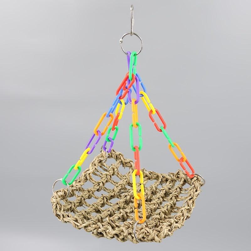 Parrot Swing Toys Foraging Chew Toys Seagrass Mats & More