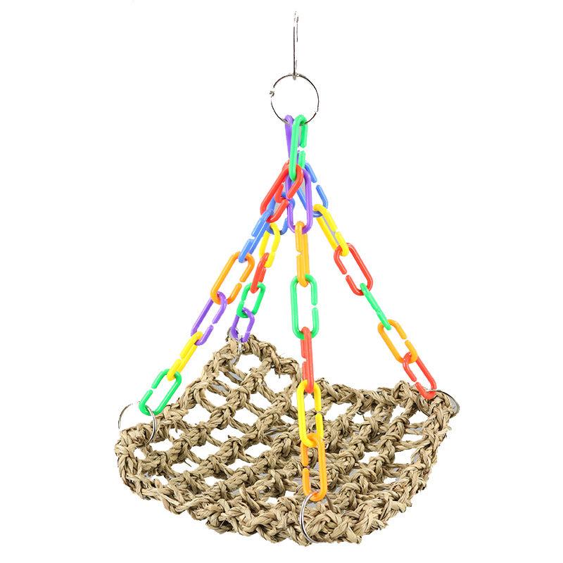 Parrot Swing Toys Foraging Chew Toys Seagrass Mats & More