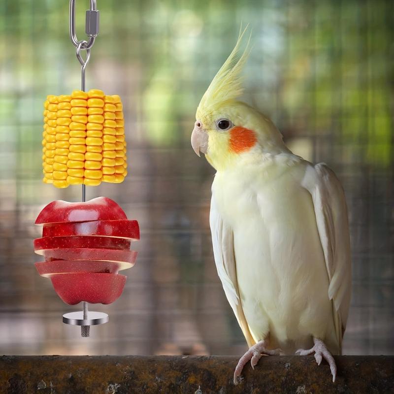 2pcs Stainless Steel Bird Skewer for Parrots and Small Animals