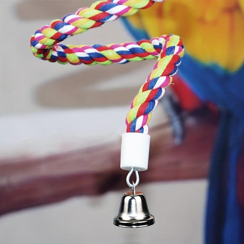 Large Bird Rope Perched Parakeet Toys Spiral Bird Toys For Cockatiels