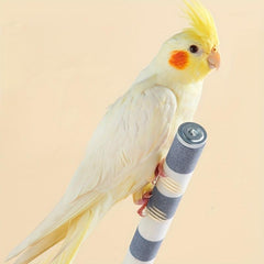 Colorful Striped Parrot Claw Grinding Rod for Bird Training